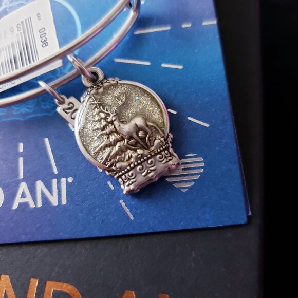 NWT Alex And Ani limited edition snow globe 2018  Silver Bracelet     515 - Picture 2 of 4